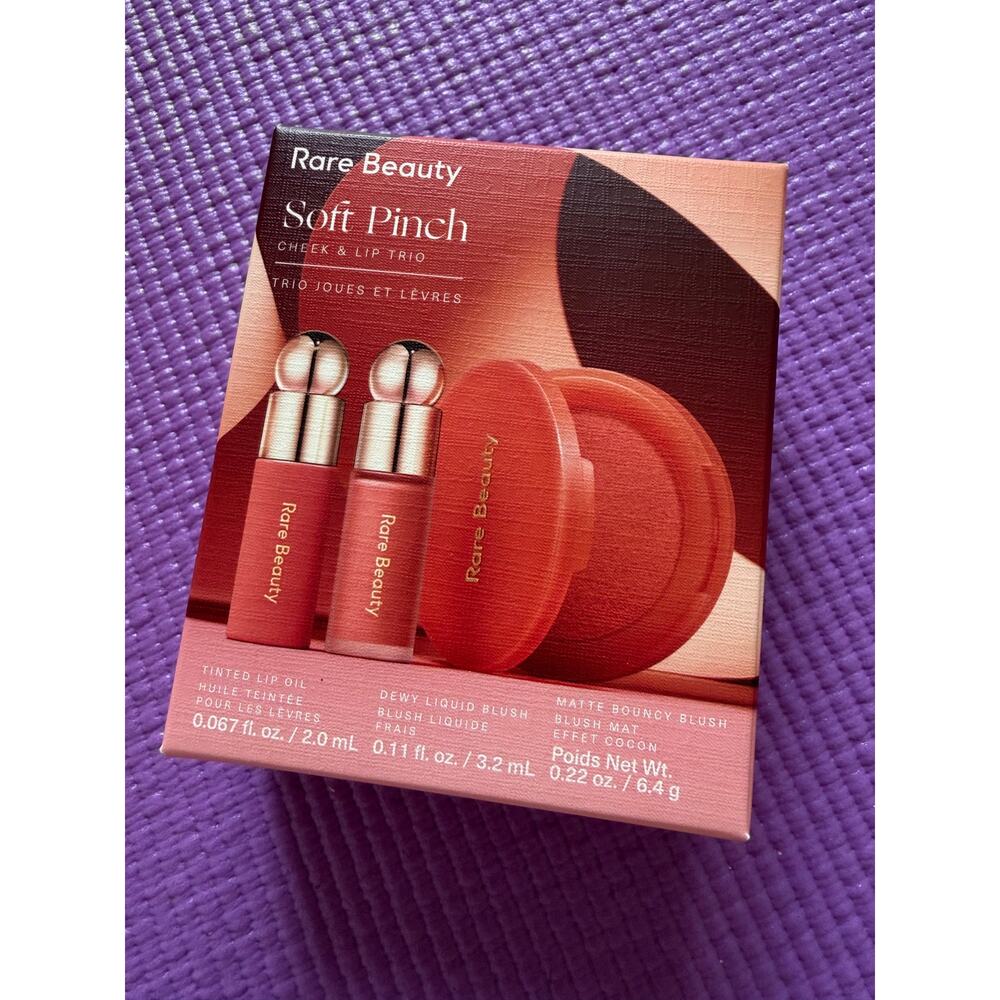Rare Beauty Selena Gomez Soft Pinch Cheek Blush & Lip Trio Makeup Set NEW Lot